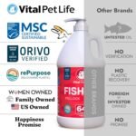 Fish Oil for Dogs - Healthy Skin & Coat, Salmon, Pollock, All Natural Supplement for Pets, Itching Scratching Allergy & Inflammation Defense, Omega 3 EPA DHA, Brain & Heart Health, 64 oz - Image 4