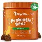 Zesty Paws Probiotics for Dogs - Digestive Enzymes for Gut Flora, Digestive Health, Diarrhea & Bowel Support - Clinically Studied DE111 - Dog Supplement Soft Chew for Pet Immune System - Pumpkin