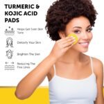 VALITIC Turmeric Kojic Acid Cleansing Pads - Exfoliating Dark Spot Remover for Face with Vitamin C, Alpha Arbutin, Niacinamide and Retinol - Kojic Acid And Turmeric Cleansing Pads - 60 Units - Image 2