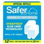 Safer Home SH512 Trap Refill Pack of Glue Cards for SH502 Indoor Fly Trap, 12 Count (Pack of 1) - Image 3
