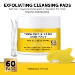 VALITIC Turmeric Kojic Acid Cleansing Pads - Exfoliating Dark Spot Remover for Face with Vitamin C, Alpha Arbutin, Niacinamide and Retinol - Kojic Acid And Turmeric Cleansing Pads - 60 Units - Image 3