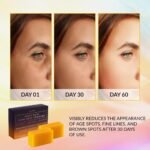 VALITIC Kojic Acid Dark Spot Remover Soap Bars with Vitamin C, Retinol, Collagen, Turmeric - Original Japanese Complex Infused Hyaluronic Acid, E, Shea Butter, Castile Olive Oil (4 Pack) - Image 5