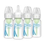 Dr. Brown's Natural Flow Anti-Colic Options+ Narrow Baby Bottle, 4 oz/120 mL, with Level 1 Slow Flow Nipple, 0m+, 4 Bottles - Image 4