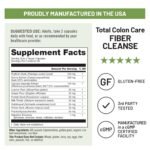 NatureWise Total Colon Care Fiber Cleanse - Natural Laxative Blend - Herbal Laxatives, Prebiotics, & Enzymes for Regularity, Digestion, Weight & Gut Health - Non-GMO - 60 Capsules[30-Day Supply] - Image 2