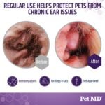 Pet MD Veterinary Tris Flush Cat & Dog Ear Cleaner - and Infection Treatment with Ketoconazole 12 oz - Image 3